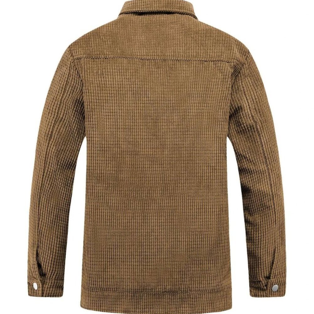 Casual Camel Men's Teddy Lined Corduroy Jacket w/F - Picture 2 of 7